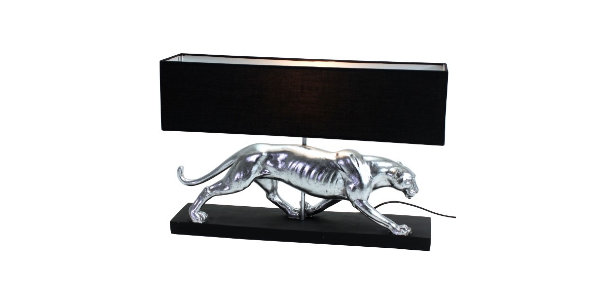 Stolní lampa -  Panther Baghiro  silver black